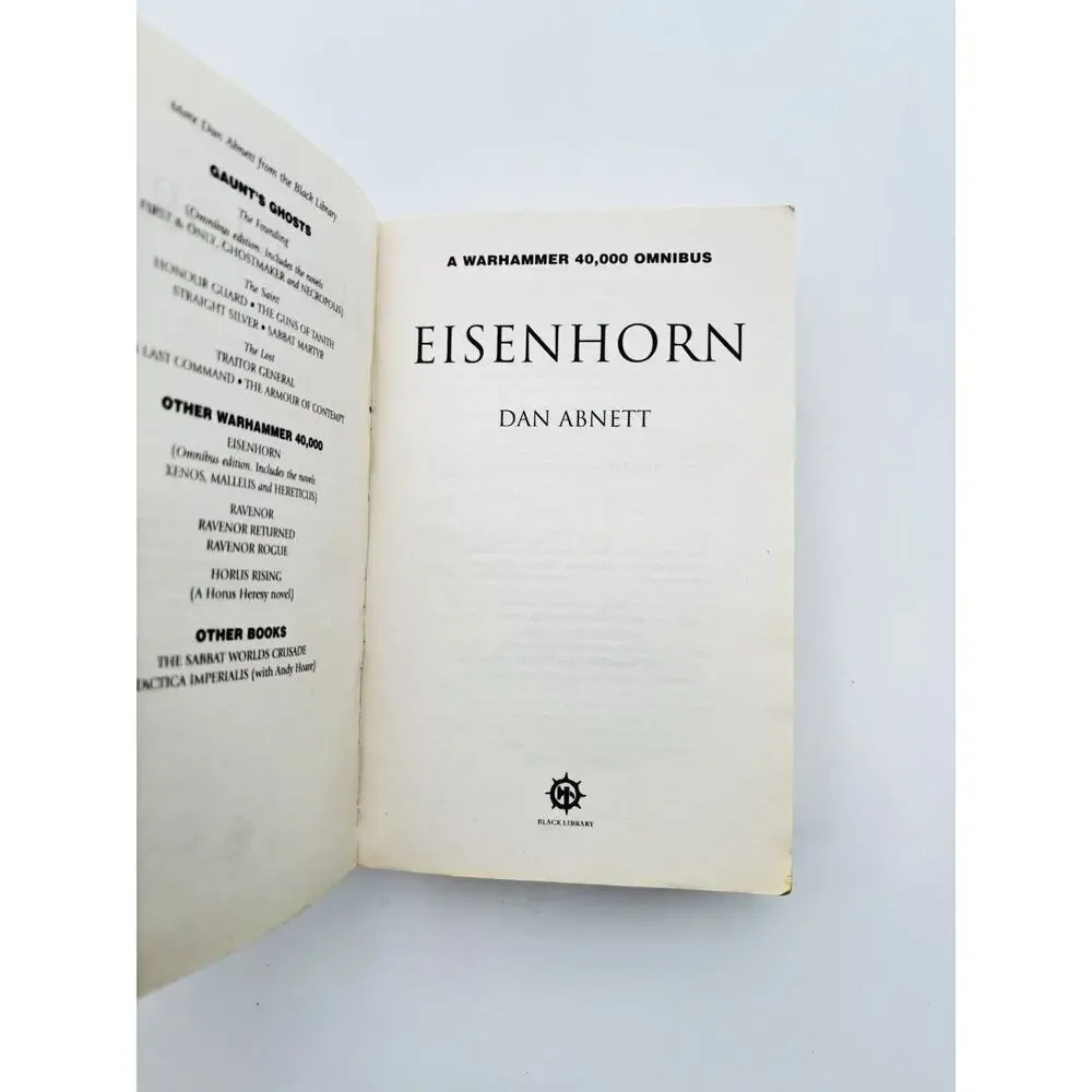 Eisenhorn By Dan Abnett Warhammer 40,000 Omnibus Trade Xenos Malleus Hereticus